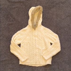 Hooded sweater jacket